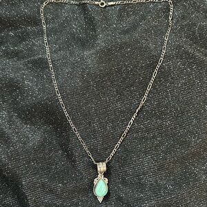 Turquoise chained necklace 925SS